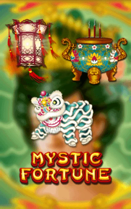 Original Mystic Fortune Habanero game artwork with a dancing lion, lantern and incense vessel